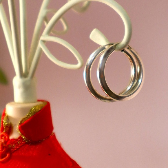 Jewelry - 925 Sterling Silver Hoop Earrings - 7/8 inch